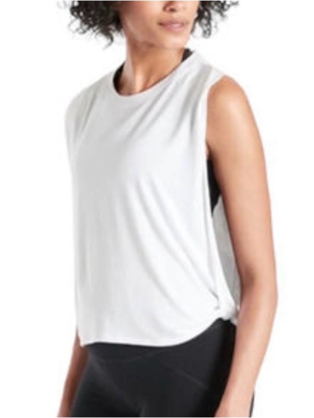 Athleta Twist Hem Muscle Tank open sides